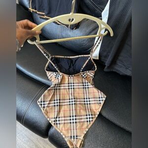 Original Plaid Halter Top Burberry one piece bathing suit